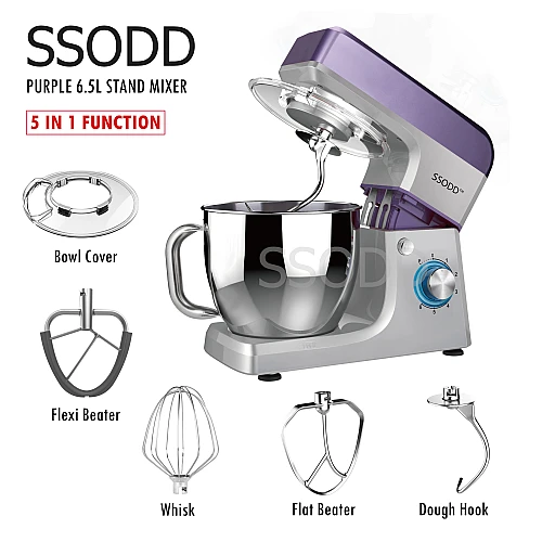 SSODD Purple 6.5L Stand Mixer 