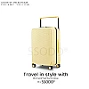 24 Inch Creamy Yellow 行李箱 Bagasi SSODD DREAMER SUITCASE LUGGAGE Polycarbonate Material