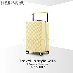 Combo Set 20 And 24 Creamy Yellow 行李箱 Bagasi SSODD DREAMER SUITCASE LUGGAGE 
