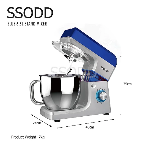 SSODD Blue 6.5L Stand Mixer