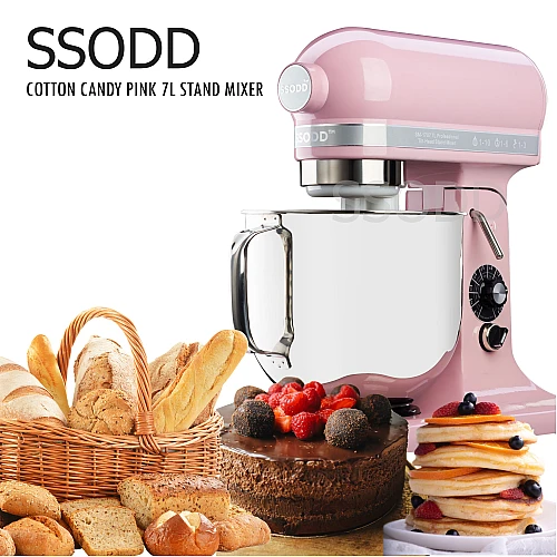 SSODD 1. Cotton Candy Pink Professional Tilt-Head Stand Mixer 