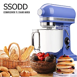 SSODD 17. Cornflower 7L Professional Tilt-Head Stand Mixer 