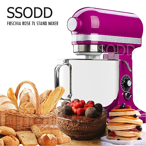 SSODD 9. Fuchsia Rose 7L Professional Tilt-Head Stand Mixer
