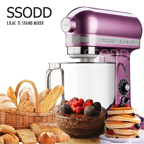 SSODD 20. Lilac 7L Professional Tilt-Head Stand Mixer 