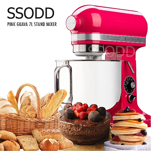 SSODD 22. Pink Guava 7L Professional Tilt-Head Stand Mixer 