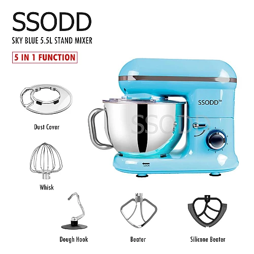 SSODD Skyblue 5.5L Stand Mixer 