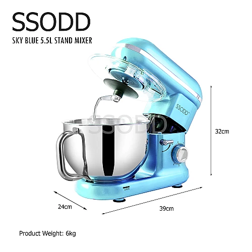 SSODD Skyblue 5.5L Stand Mixer 