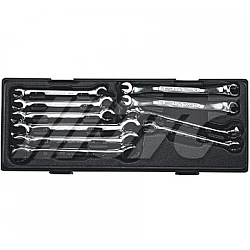 Jtc-K6101 10Pcs Flare Nut Wrench Sets  Mirror-Finish