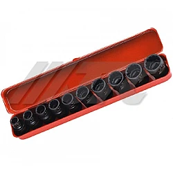 Jtc-J410P Half Inch x 10Pcs Impact Socket Set 12Pt