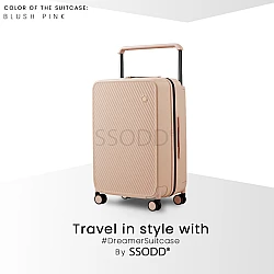 20 Inch Blush Pink 行李箱 Bagasi SSODD DREAMER SUITCASE LUGGAGE Polycarbonate Material