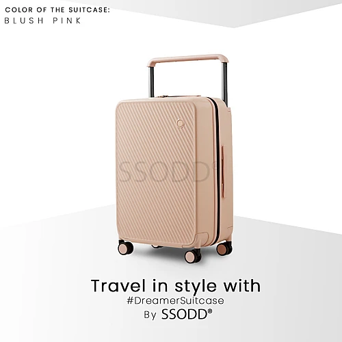 20 Inch Blush Pink 行李箱 Bagasi SSODD DREAMER SUITCASE LUGGAGE Polycarbonate Material