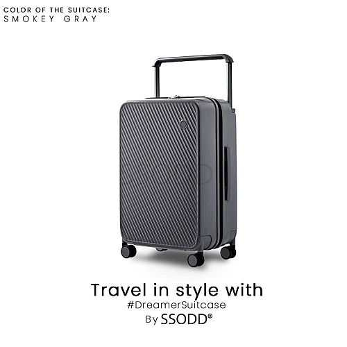 20 Inch Smokey Grey 行李箱 Bagasi SSODD DREAMER SUITCASE LUGGAGE Polycarbonate Material