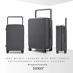 24 Inch Smokey Grey 行李箱 Bagasi SSODD DREAMER SUITCASE LUGGAGE Polycarbonate Material