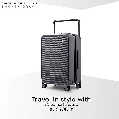 20 Inch Smokey Grey 行李箱 Bagasi SSODD DREAMER SUITCASE LUGGAGE Polycarbonate Material