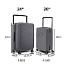 Combo Set 20 And 24 Smokey Grey 行李箱 Bagasi SSODD DREAMER SUITCASE LUGGAGE 