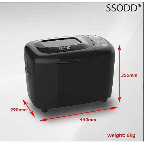 SSODD 1.58Kg 3.5lb Bread Maker Extra Large XL Capacity Loaf Sizes 1000g 1250g 1500g