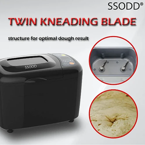 SSODD 1.58Kg 3.5lb Bread Maker Extra Large XL Capacity Loaf Sizes 1000g 1250g 1500g