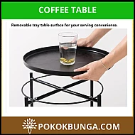 Coffee Table Tray Table Removable Tray Top  Side Table  Coffee Table Meja Tepi Sofa Meja Kecil