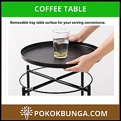 Coffee Table Tray Table Removable Tray Top  Side Table  Coffee Table Meja Tepi Sofa Meja Kecil