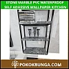 60cm x 5m Stone Marble PVC Waterproof Self Adhesive Wallpaper FW-07 Kitchen Wardrobe Renovation Wall Sticker
