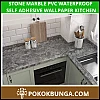 60cm x 5m Stone Marble PVC Waterproof Self Adhesive Wallpaper FW-07 Kitchen Wardrobe Renovation Wall Sticker