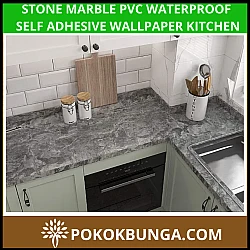 60cm x 5m Stone Marble PVC Waterproof Self Adhesive Wallpaper FW-07 Kitchen Wardrobe Renovation Wall Sticker