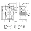FCWA60 60mm Worm Gear Speed Reducer FCW Series Fujikawa