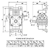 FCWO80 80mm Worm Gear Speed Reducer FCW Series Fujikawa