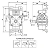 FCWX100 100mm Worm Gear Speed Reducer FCW Series Fujikawa