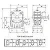 FCA60 60mm Worm Gear Speed Reducer FCA Series Fujikawa