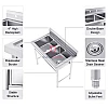L120xW60xH80cm Commercial Stainless Steel Double Deep Bowl Sink Set With Stand