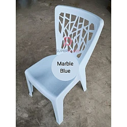 Marble Blue Color 6 Pcs 3V EZ High Quality Stackable Dining Plastic Chair Rest Chair Heavy Duty