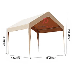 Light Beige 3x5 Meter High Quality Outdoor Tent Gazebo Canopy Khemah