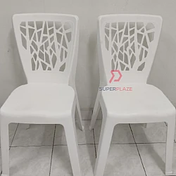 White Color 4 Pcs 3V EZ High Quality Stackable Dining Plastic Chair Rest Chair Heavy Duty