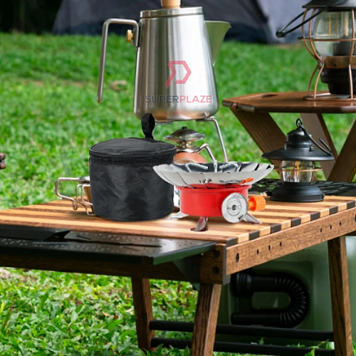 Round Lotus Style Portable Mini Camping Gas Stove