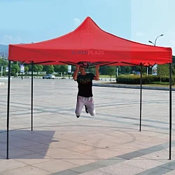 Red 10x15 Feet Full Set PVC Canvas Heavy Duty Folding Canopy Tent Kanopi Bazar Pasar Malam Tent