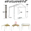 Beige White 1.8x2 Meter Folding Tent Canopy Khemah Lipat Bazaar Canopi Umbrella