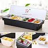 6 Compartments Pints PP Plastic Condiment Holder Seasoning Dispenser