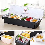 6 Compartments Pints PP Plastic Condiment Holder Seasoning Dispenser