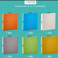 Green 2x4 Feet Foldable Banquet Table Portable Briefcase Exhibition Folding Picnic Market Table