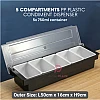 5 Compartments Pints PP Plastic Condiment Holder Seasoning Dispenser