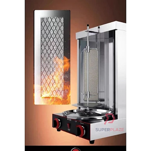 Gas Stainless Steel Kebab Machine 2 Burners Commercial Shawarma Kebab Machine