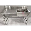 Right Bowl L110xW60xH80cm Stainless Steel Single Bowl Sink With Drainboard