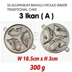 3 Ikan A SS Aluminium Bahulu Mould Baker Traditional Cake Mold