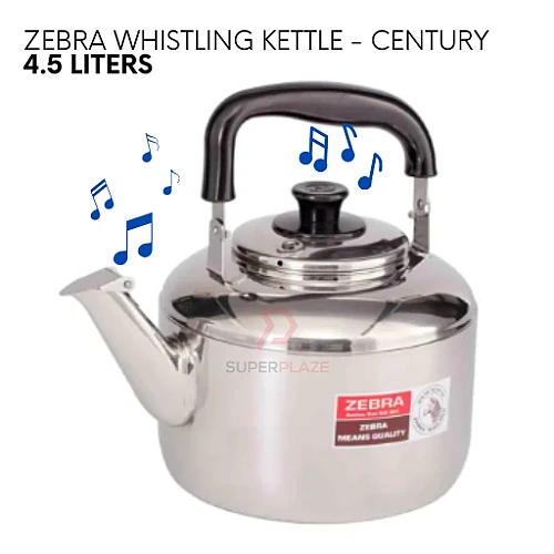 4.5 Liters Original Whistling Kettle Stainless Steel Zebra Century SUS304