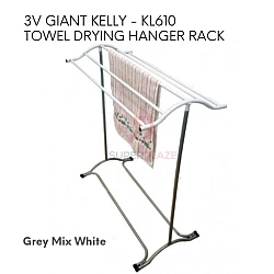 Grey Mix White Color KL610 Giant Kelly 3V Towel Drying Hanger Rack