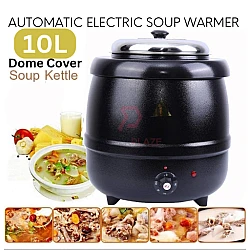 10 Liters Automatic Commercial Electric Dome Soup Kettle Warmer Heating Soup Serving Pot