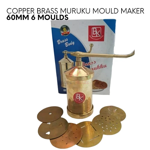 60mm 6 Moulds Copper Brass Muruku Mould India Muruku Maker