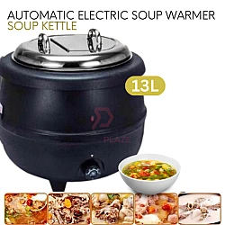13 Liters Automatic Commercial Electric Dome Soup Kettle Warmer Heating Soup Serving Pot