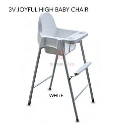 White Color 3V Joyful High Baby Chair